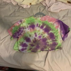 Tie-dye crop T-shirt